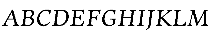 Symbol Italic Font UPPERCASE
