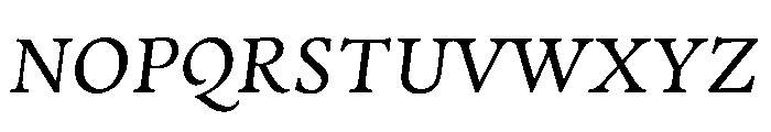 Symbol Italic Font UPPERCASE