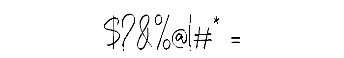 Sydney Signature Regular Font OTHER CHARS