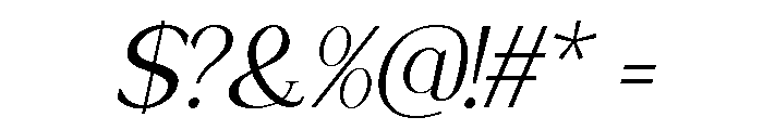 Sylvian Italic Font OTHER CHARS