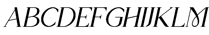 Sylvian Italic Font UPPERCASE