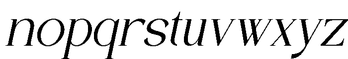 Sylvian Italic Font LOWERCASE