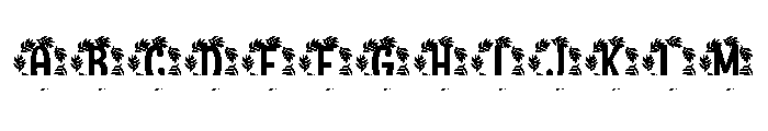 Sylvoria Split Monogram Font UPPERCASE