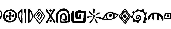 Symbols ancient Font UPPERCASE
