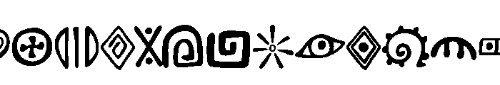 Symbols ancient Font LOWERCASE