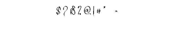 Symphonie Caligraphy Font OTHER CHARS
