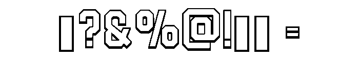 Symphony Outline Regular Font OTHER CHARS