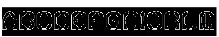Synthetic Flora-Hollow-Inverse Font UPPERCASE