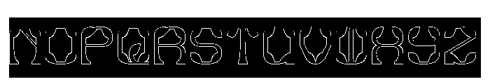Synthetic Flora-Hollow-Inverse Font UPPERCASE