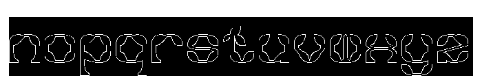 Synthetic Flora-Hollow-Inverse Font LOWERCASE