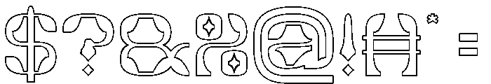 Synthetic Flora-Hollow Font OTHER CHARS