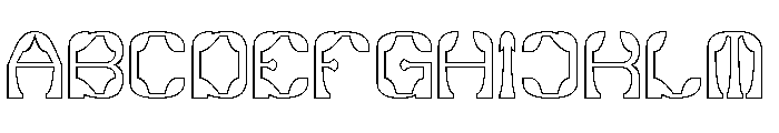 Synthetic Flora-Hollow Font UPPERCASE