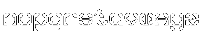 Synthetic Flora-Hollow Font LOWERCASE