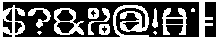 Synthetic Flora-Inverse Font OTHER CHARS