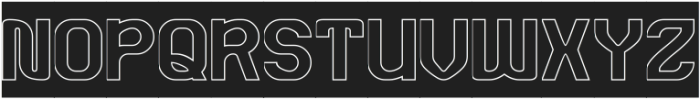 SYNTHETIC RHYTHM-Hollow-inverse otf (400) Font UPPERCASE