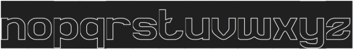 SYNTHETIC RHYTHM-Hollow-inverse otf (400) Font LOWERCASE