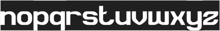 SYNTHETIC RHYTHM-Inverse otf (400) Font LOWERCASE