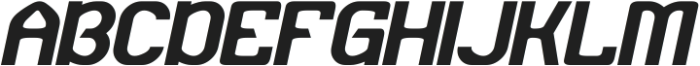 SYNTHETIC RHYTHM Italic otf (400) Font UPPERCASE