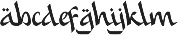 Syafall-Regular otf (400) Font LOWERCASE