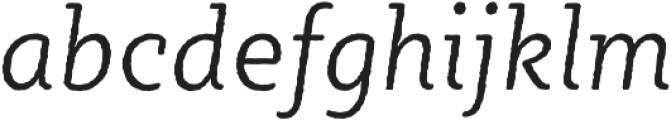 Sybilla Rough Pro Narrow Light Italic otf (300) Font LOWERCASE