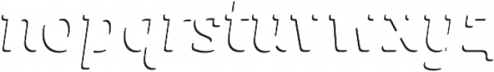 Sybilla Shade Pro Narrow Regular Italic otf (400) Font LOWERCASE