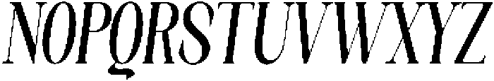 Sydney Sweeney Slanted Condensed otf (400) Font UPPERCASE