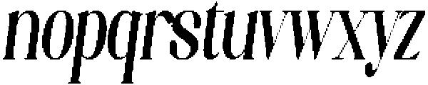 Sydney Sweeney Slanted Condensed otf (400) Font LOWERCASE