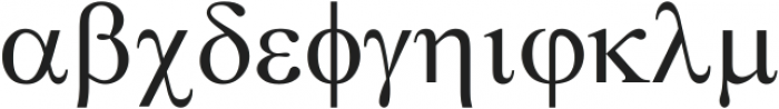 Symbol ttf (400) Font LOWERCASE