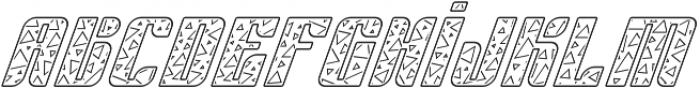 Sympathetic 15 Triangle Line Italic otf (400) Font LOWERCASE