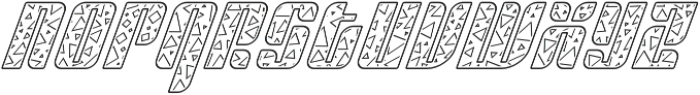 Sympathetic 15 Triangle Line Italic otf (400) Font LOWERCASE