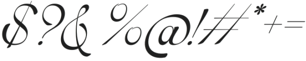 Symphonie Calligraphy Regular otf (400) Font OTHER CHARS