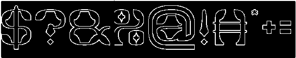 Synthetic Flora-Hollow-Inverse otf (400) Font OTHER CHARS