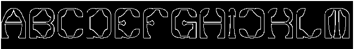 Synthetic Flora-Hollow-Inverse otf (400) Font UPPERCASE