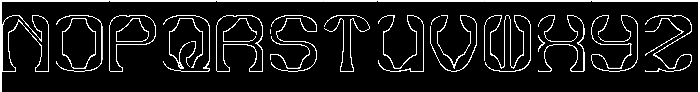 Synthetic Flora-Hollow-Inverse otf (400) Font UPPERCASE
