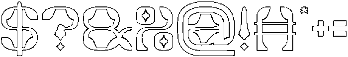 Synthetic Flora-Hollow otf (400) Font OTHER CHARS