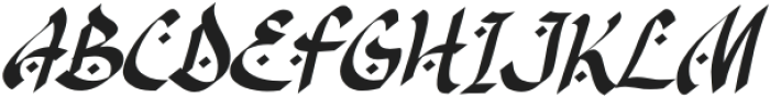 Syukran-Italic otf (400) Font UPPERCASE