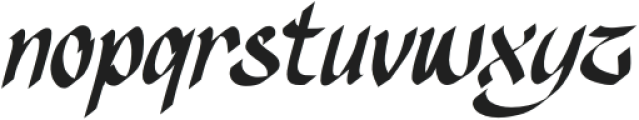 Syukran-Italic otf (400) Font LOWERCASE