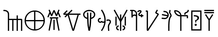 Syilloic Symbol Font UPPERCASE