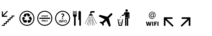 symbol signs Font LOWERCASE