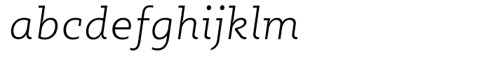 Sybilla Thin Italic Font LOWERCASE