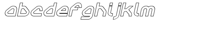 Sylar Outline Italic Font LOWERCASE