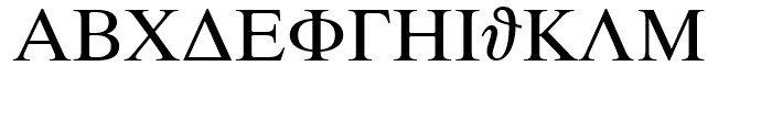 Symbol Proportional Font UPPERCASE