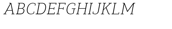 Synerga Pro ExtraLight Italic Font UPPERCASE