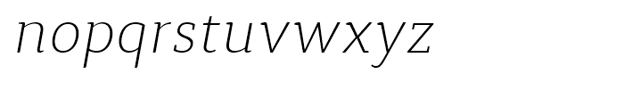 Synerga Pro ExtraLight Italic Font LOWERCASE