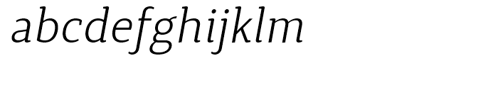 Synerga Pro Light Italic Font LOWERCASE