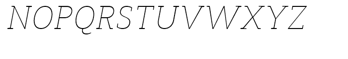 Synerga Pro Thin Italic Font UPPERCASE
