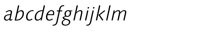 Syntax Next Light Italic Font LOWERCASE