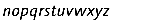 Syntax Next Medium Italic Font LOWERCASE