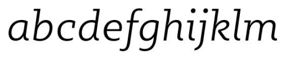 Sybilla Light Italic Font LOWERCASE