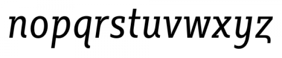 Sybilla Pro Condensed Book Italic Font LOWERCASE